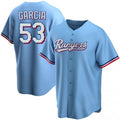 Texas Rangers #53 Adolis Garcia Light Blue MWATKINS Cool Base Stitched Jersey
