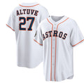 Houston Astros #27 Jose Altuve White MWATKINS 2022 World Series Home Stitched Jersey