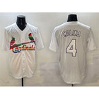 St. Louis Cardinals #4 Yadier Molina White MWATKINS Cool Base Stitched Jersey