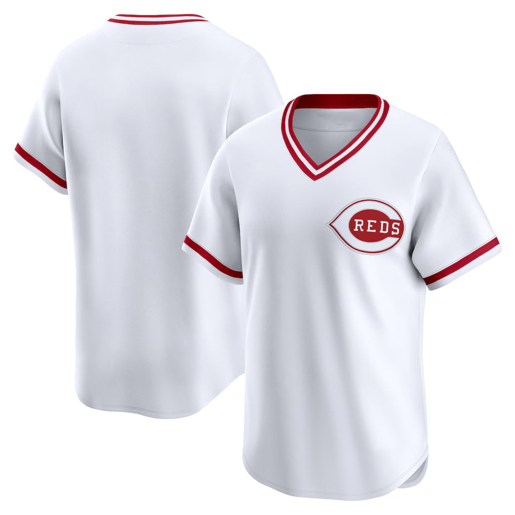 Cincinnati Reds White MWATKINS Throwback Cooperstown Collection Limited Jersey