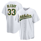 Oakland Athletics #33 JJ Bleday White MWATKINS Home Replica Jersey