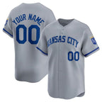 Custom Kansas City Royals Active Player Gray MWATKINS 2024 Alternate Limited Stitched Jersey
