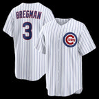Chicago Cubs #3 Alex Bregman White MWATKINS Home Replica Jersey