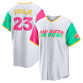 San Diego Padres #23 Fernando Tatis Jr. White MWATKINS City Connect Replica Player Jersey