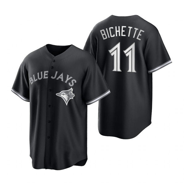 Toronto Blue Jays #11 Bo Bichette Black MWATKINS Stitched Cool Base Jersey