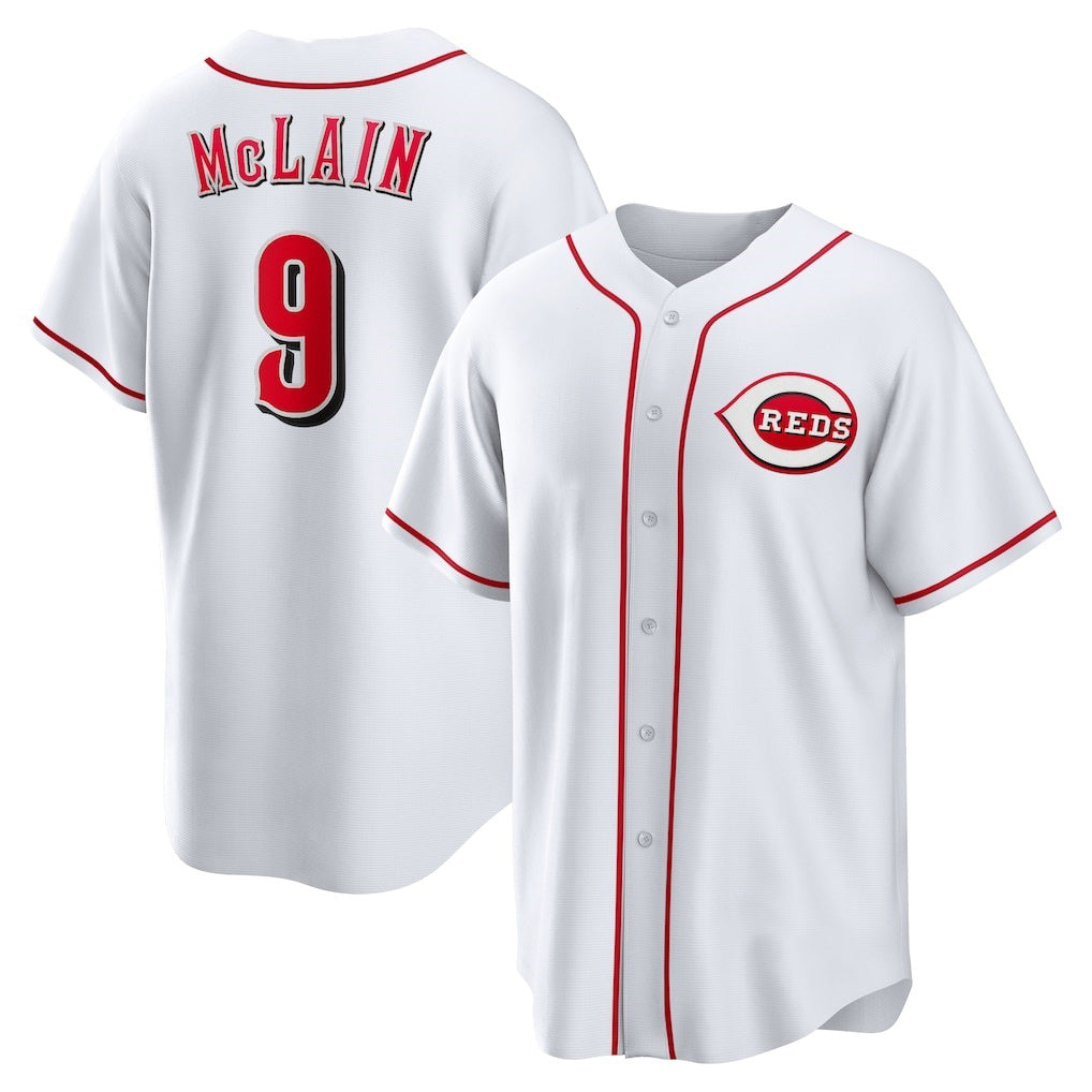 Cincinnati Reds #9 Matt McLain White MWATKINS Home Replica Jersey