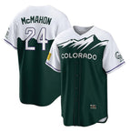 Colorado Rockies #24 Ryan McMahon Green MWATKINS 2022 City Connect Cool Base Stitched Jersey