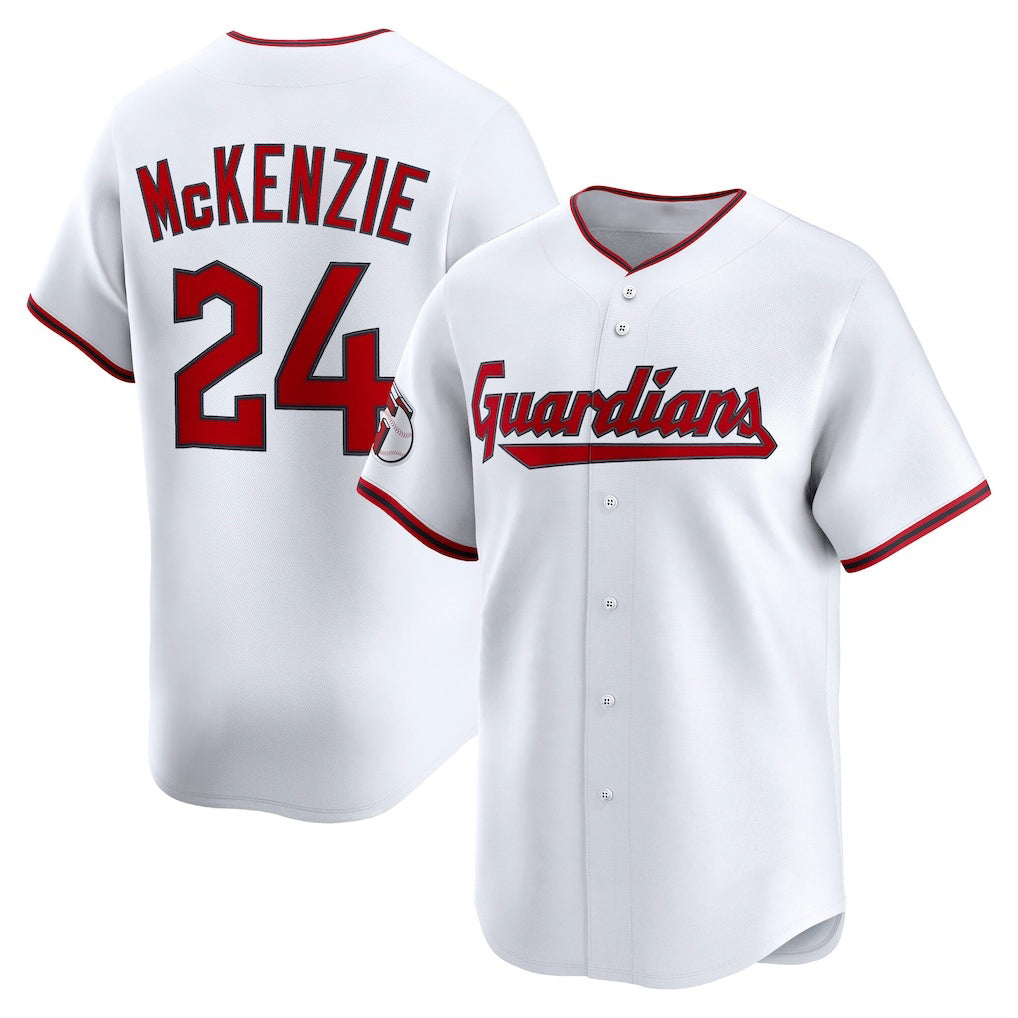 Cleveland Guardians #24 Triston McKenzie White MWATKINS Home Limited Player Jersey