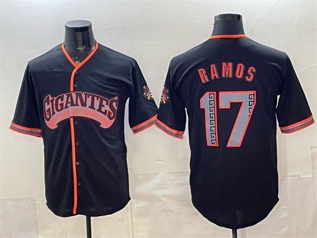 San Francisco Giants #17 Heliot Ramos Black MWATKINS 2026 Alternate Stadium Stitched Jersey