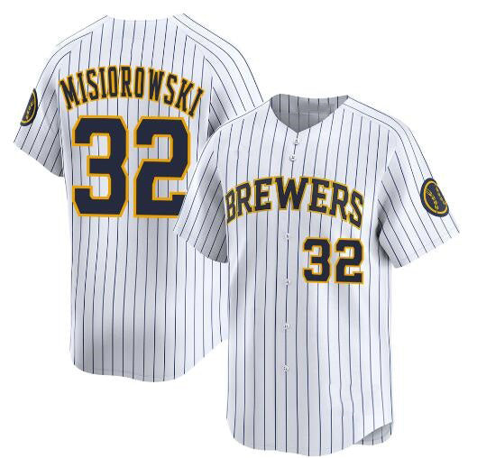 Milwaukee Brewers #32 Jacob Misiorowski White MWATKINS Alternate Limited Stitched Jersey