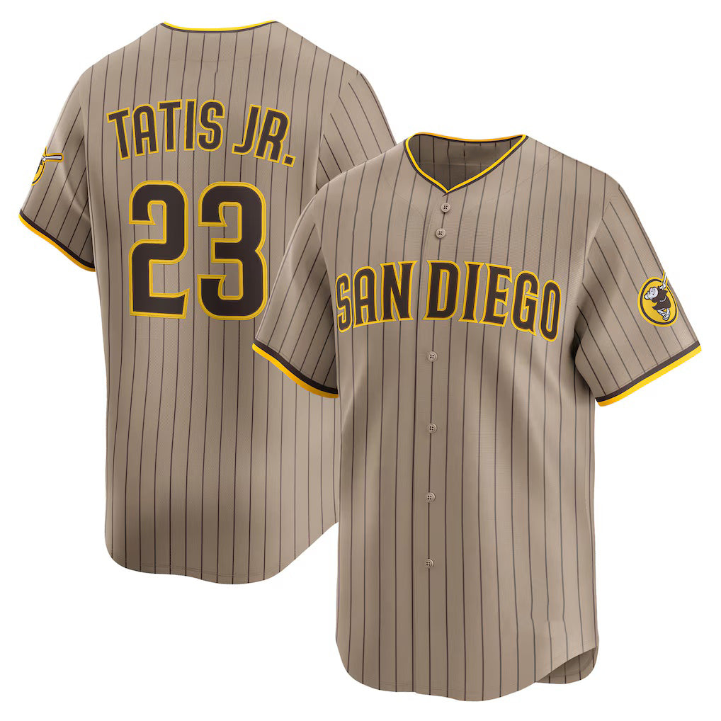 San Diego Padres #23 Fernando Tatis Jr. Khaki MWATKINS Alternate Limited Player Jersey