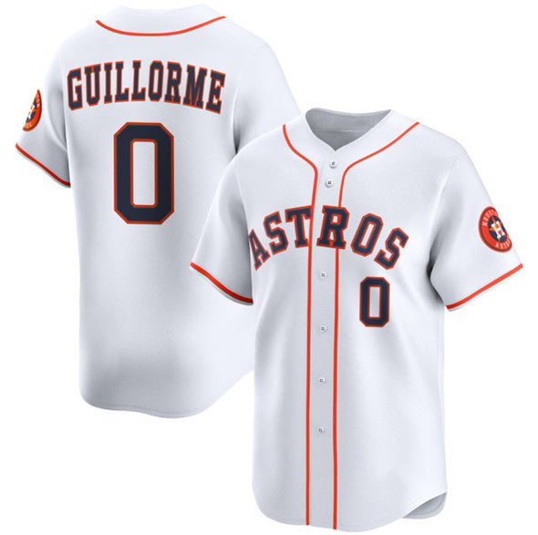 Houston Astros #0 Luis Guillorme White MWATKINS 2025 Home Limited Stitched Jersey
