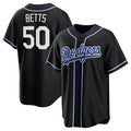 Los Angeles Dodgers #50 Mookie Betts Black MWATKINS Lights Out Limited Stitched Jersey