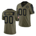 Custom W.Football Team Olive MWATKINS ACTIVE PLAYER 2021 Salute To Service Limited Stitched Jersey