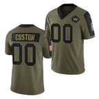 Custom W.Football Team Olive MWATKINS ACTIVE PLAYER 2021 Salute To Service Limited Stitched Jersey