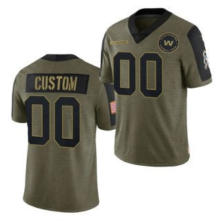 Custom W.Football Team Olive MWATKINS ACTIVE PLAYER 2021 Salute To Service Limited Stitched Jersey