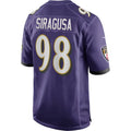 B.Ravens #98 Tony Siragusa Purple MWATKINS Game Retired Player Jersey