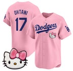 Los Angeles Dodgers #17 Shohei Ohtani Pink MWATKINS 2025 Hello Kitty Vapor Limited Stitched Jersey