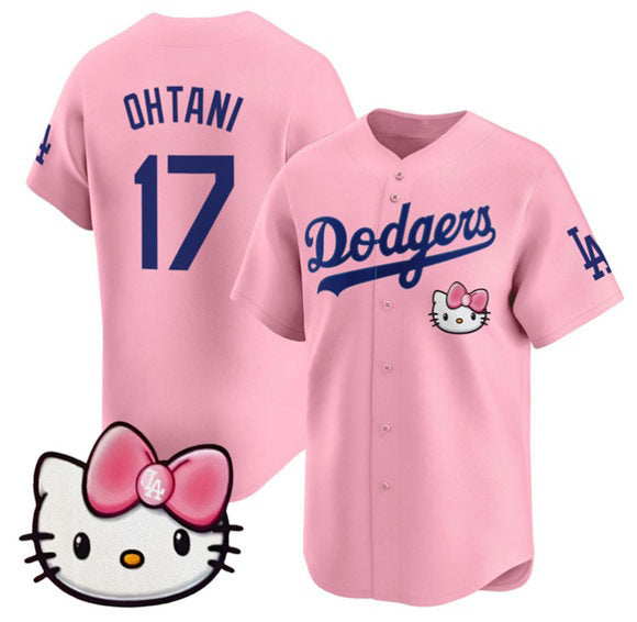 Los Angeles Dodgers #17 Shohei Ohtani Pink MWATKINS 2025 Hello Kitty Vapor Limited Stitched Jersey