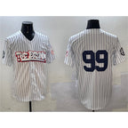 New York Yankees #99 Aaron Judge White MWATKINS Bronx Graffiti Vapor Limited Stitched Jersey
