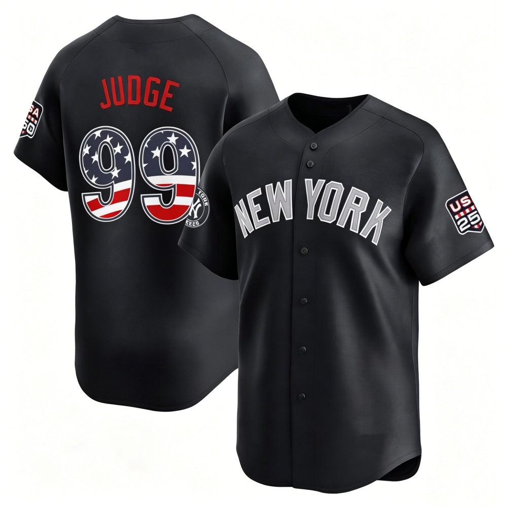 New York Yankees #99 Aaron Judge Navy MWATKINS USA 250 Fourth of July Limited Stitched Jersey