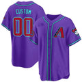 Custom Arizona Diamondbacks 2024 Cool Base Jersey V2 ¨C All Stitched-Purple MWATKINS