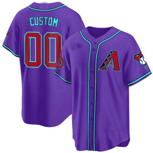 Custom Arizona Diamondbacks 2024 Cool Base Jersey V2 ¨C All Stitched-Purple MWATKINS