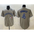 Toronto Blue Jays #4 George Springer Gray MWATKINS 2025 World Series Cool Base Stitched Jersey