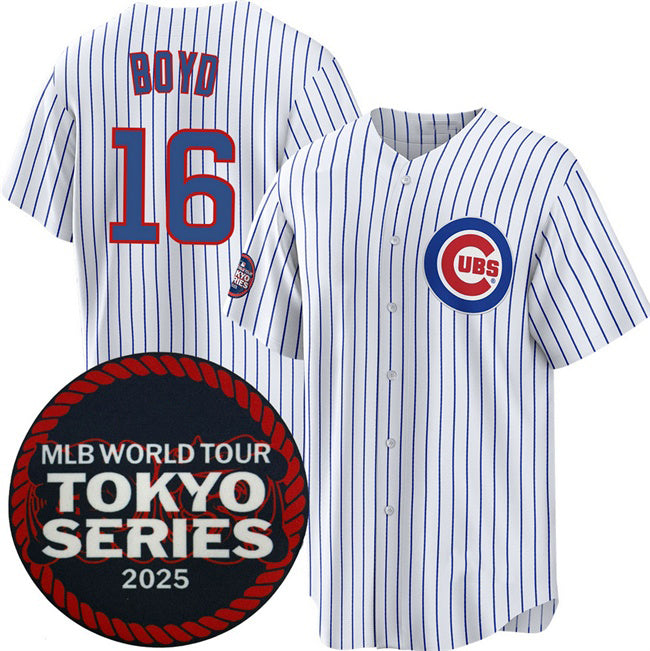 Chicago Cubs #16 Matthew Boyd White MWATKINS 2025 World Tour Tokyo Series Home Stitched Jersey