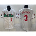 Philadelphia Phillies #3 Bryce Harper White MWATKINS Phanatic Limited Stitched Jersey