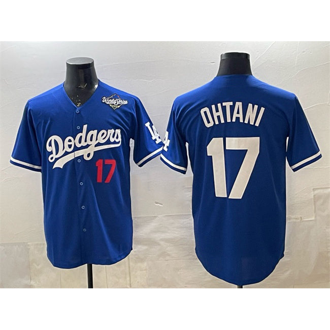 Los Angeles Dodgers #17 Shohei Ohtani Royal MWATKINS 2025 World Series Limited Stitched Jersey