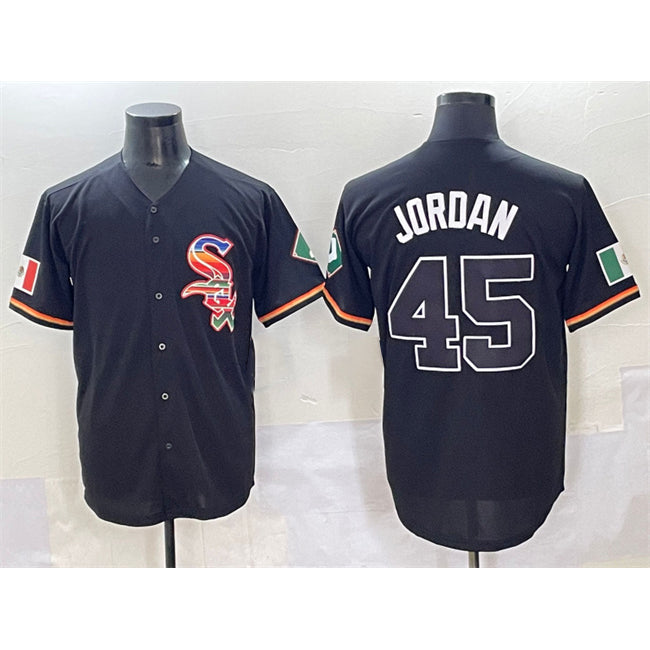 Chicago White Sox #45 Michael Jordan Black MWATKINS Mexico Limited Stitched Jersey