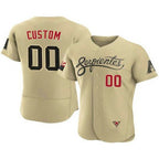 Custom Arizona Diamondbacks ACTIVE PLAYER 2021 Gold MWATKINS City Connect Flex Base Stitched Jersey