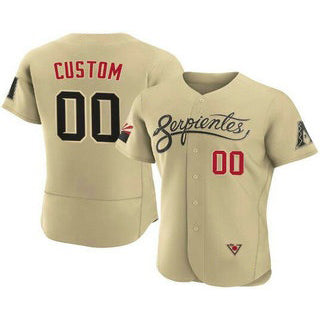 Custom Arizona Diamondbacks ACTIVE PLAYER 2021 Gold MWATKINS City Connect Flex Base Stitched Jersey