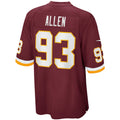 W.Football Team #93 Jonathan Allen Burgundy MWATKINS Home Game Jersey