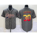 Houston Astros #30 Kyle Tucker Grey MWATKINS Gridiron Cool Base Stitched Jersey