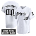 Custom Detroit Tigers ACTIVE PLAYER White MWATKINS 'Motor Gothic Edition' Vapor Premier Limited Stitched Jersey