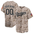 Custom Los Angeles Dodgers USMC Alternate Vapor Premier Limited Jersey ¨C Desert MWATKINS
