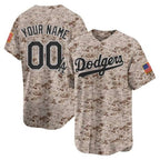 Custom Los Angeles Dodgers USMC Alternate Vapor Premier Limited Jersey ¨C Desert MWATKINS