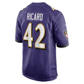 B.Ravens #42 Patrick Ricard Purple MWATKINS Game Jersey