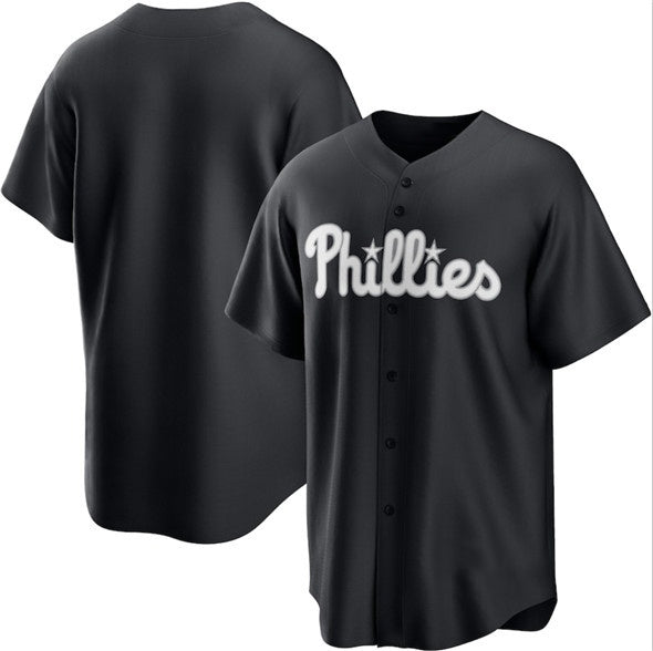 Philadelphia Phillies Blank Black MWATKINS Lights Out Limited Stitched Jersey