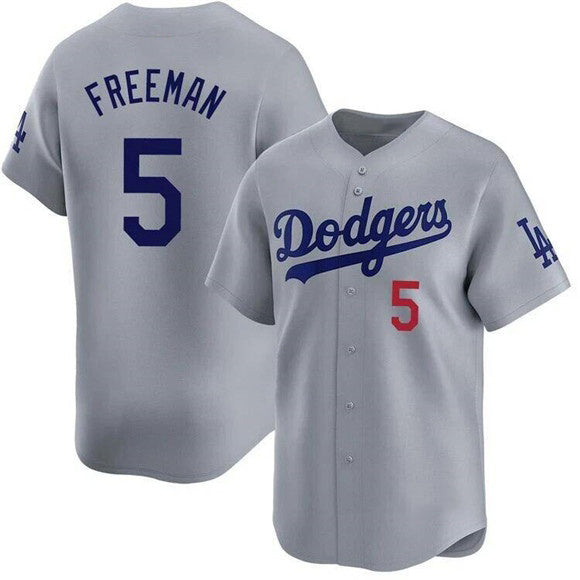 Los Angeles Dodgers #5 Freddie Freeman Gray MWATKINS 2025 Limited Stitched Jersey