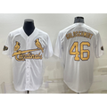 St. Louis Cardinals #46 Paul Goldschmidt White MWATKINS 2022 All Star Stitched Cool Base Jersey