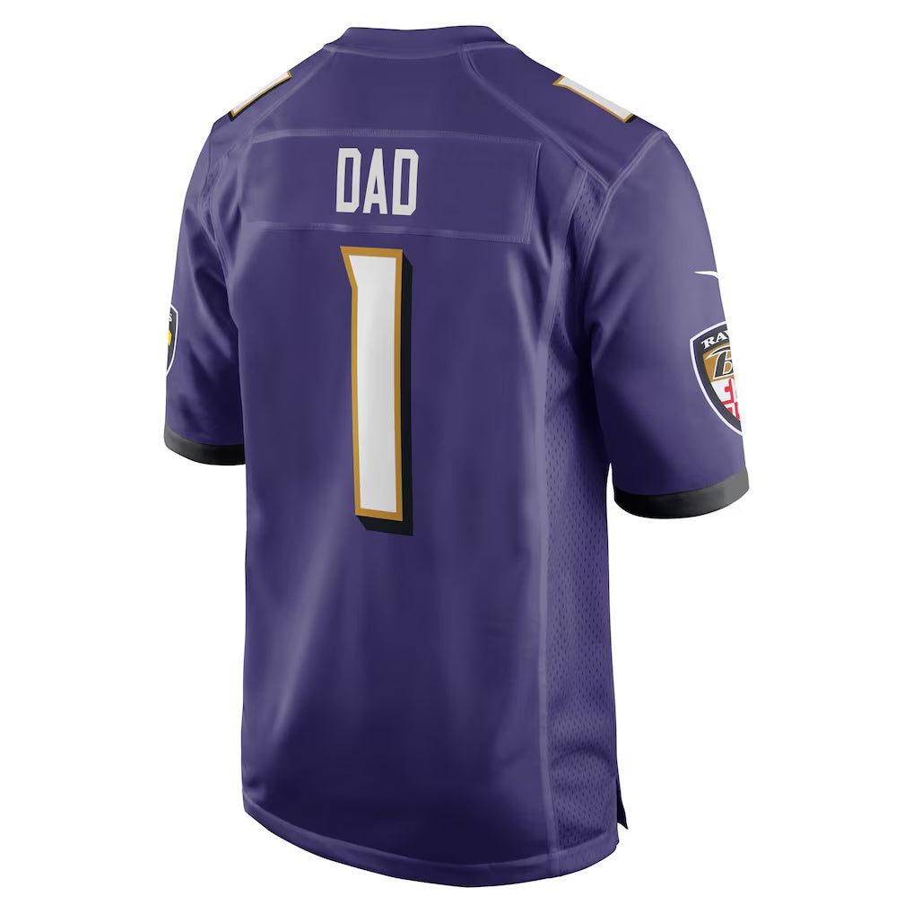 B.Ravens Number #1 Dad Purple MWATKINS Game Jersey