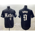 New York Mets #9 Brandon Nimmo Black MWATKINS 'Gotham Gothic Edition' Vapor Premier Limited Stitched Jersey