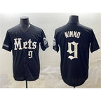 New York Mets #9 Brandon Nimmo Black MWATKINS 'Gotham Gothic Edition' Vapor Premier Limited Stitched Jersey