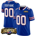 Custom B.Bills Active Player Blue MWATKINS 2023 F.U.S.E. AFC East Champions Ptach Stitched Jersey