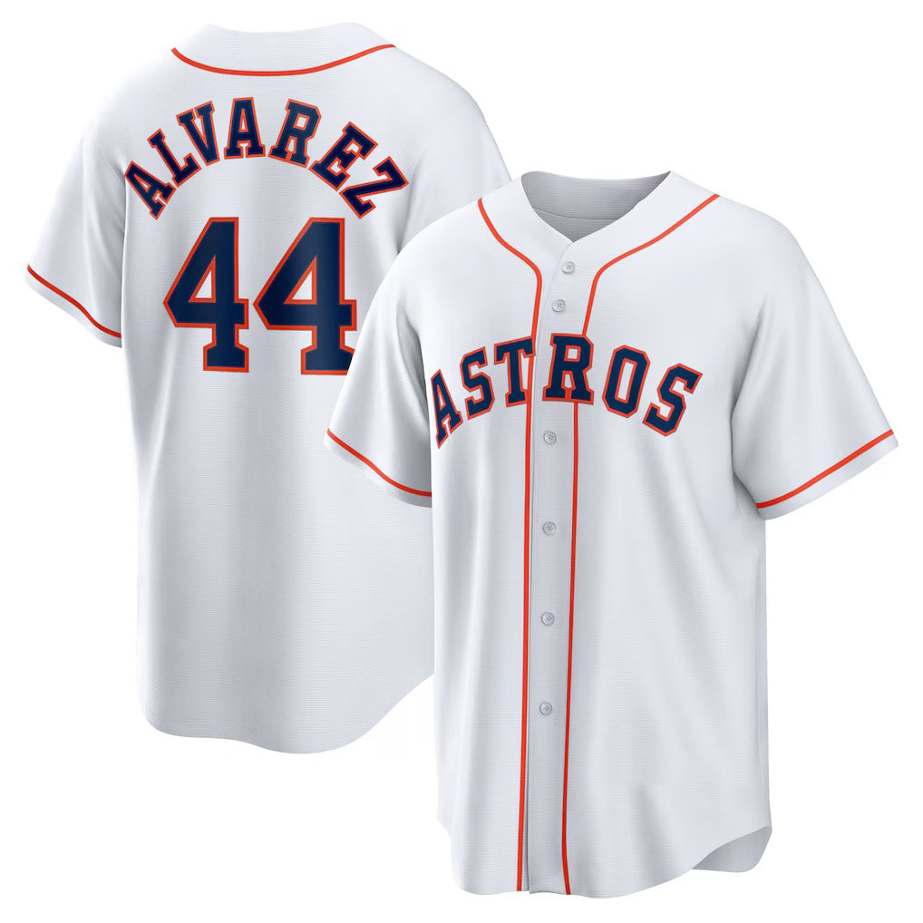 Houston Astros #44 Yordan ¨¢lvarez White MWATKINS Home Replica Player Jersey