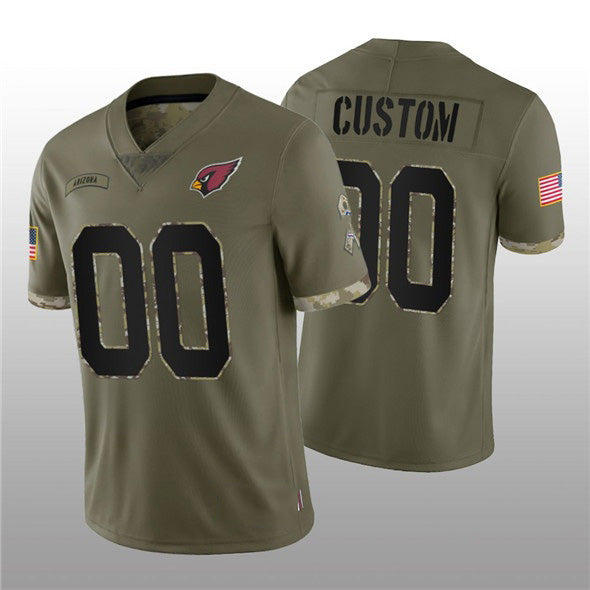 Custom A.Cardinals ACTIVE PLAYER 2022 Olive MWATKINS Salute To Service Limited Stitched Jersey