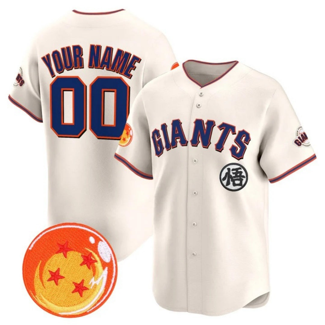 Custom San Francisco Giants x Dragon Ball Cream MWATKINS Vapor Premier Limited Jersey - All Stitched